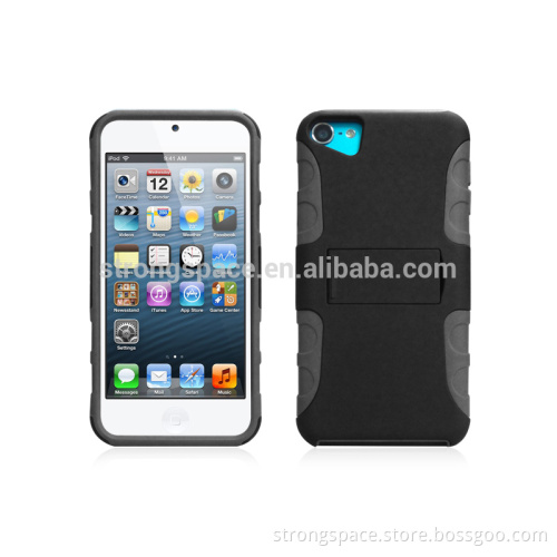 popular TPU+PC Case for ipod touch 6, kickstand case for ipod touch 6